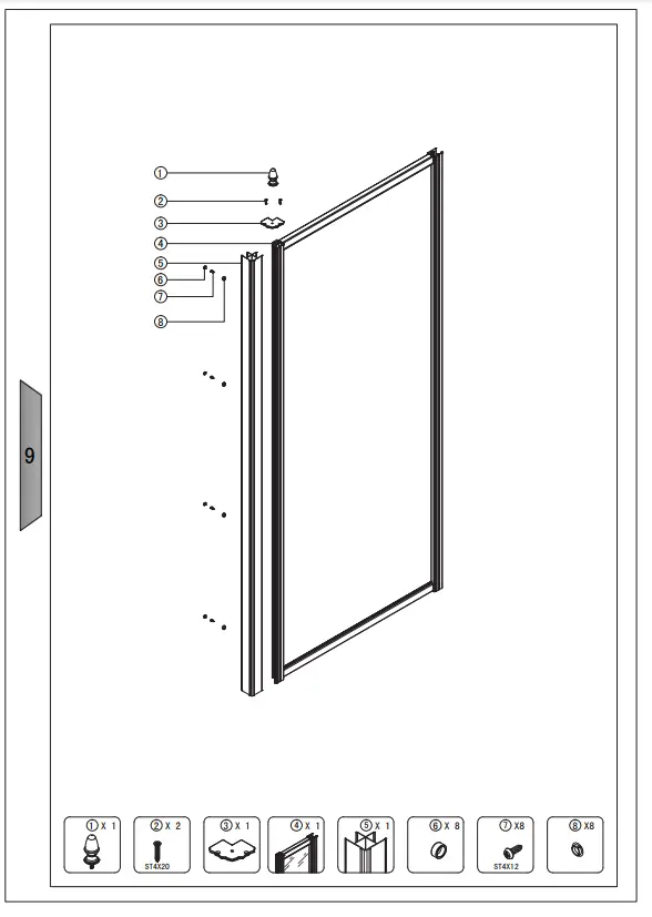 GELCO GQ4610 Antique Shower Door-8