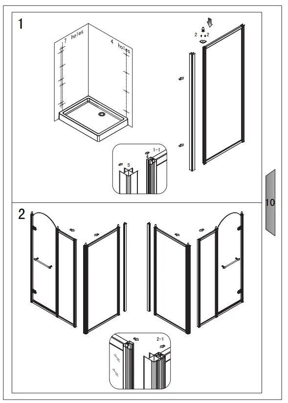 GELCO GQ4610 Antique Shower Door-9