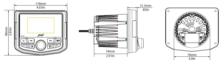 Stinger SPXM1 Powersports and Marine Media Player-23