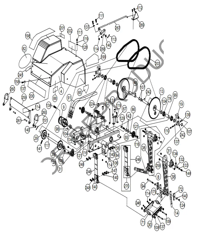 BILLY GOAT AE1300H Hydro Aerator - DRAWING ENGINE 2