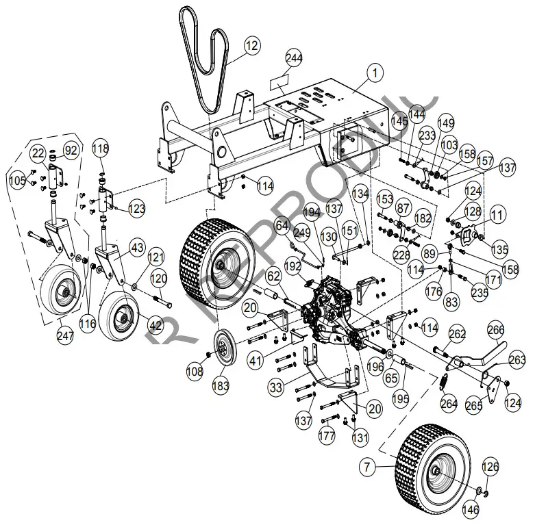BILLY GOAT AE1300H Hydro Aerator - DRAWING ENGINE 3