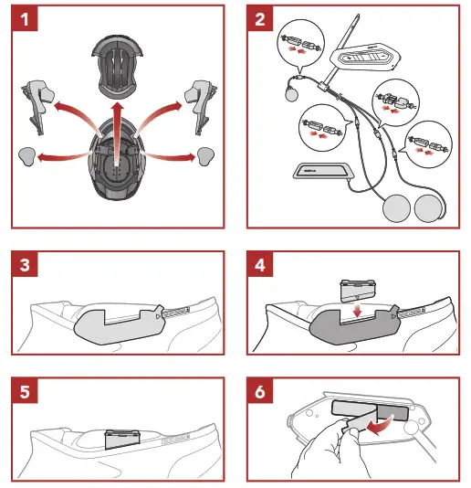 SENA SRL EXT Motorcycle MESH and Bluetooth Communication System- NXR