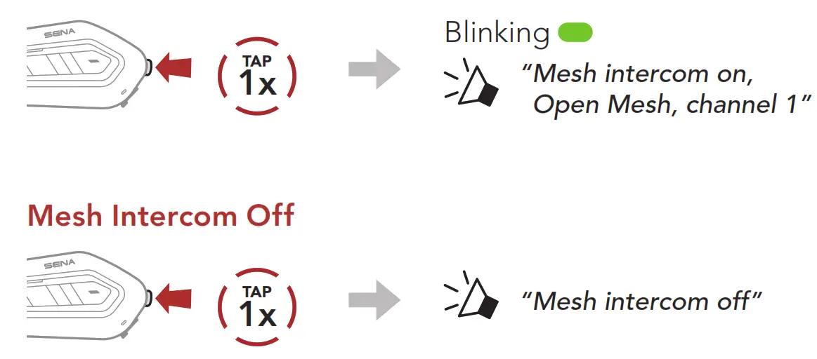 SENA SRL EXT Motorcycle MESH and Bluetooth Communication System- button4