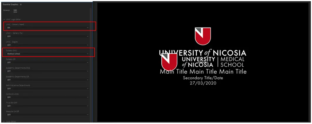 UNIVERSITY of NICOSIA Branded Video Head Tail and Lower Third-fig8