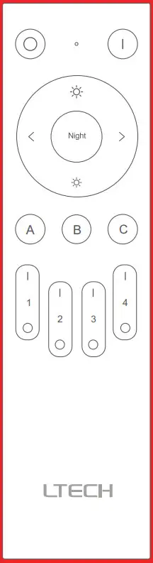 LETCH RC4 BLE Bluetooth LED Remote