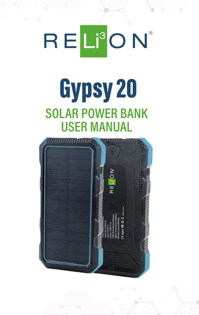 Gypsy 20 Solar Power Bank User Manual