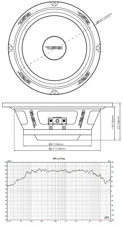 DS18 PRO-NS6 6.5 Inch Shallow Neodymium Mid-Range Loudspeaker 300 Watts 4-Ohm - 1