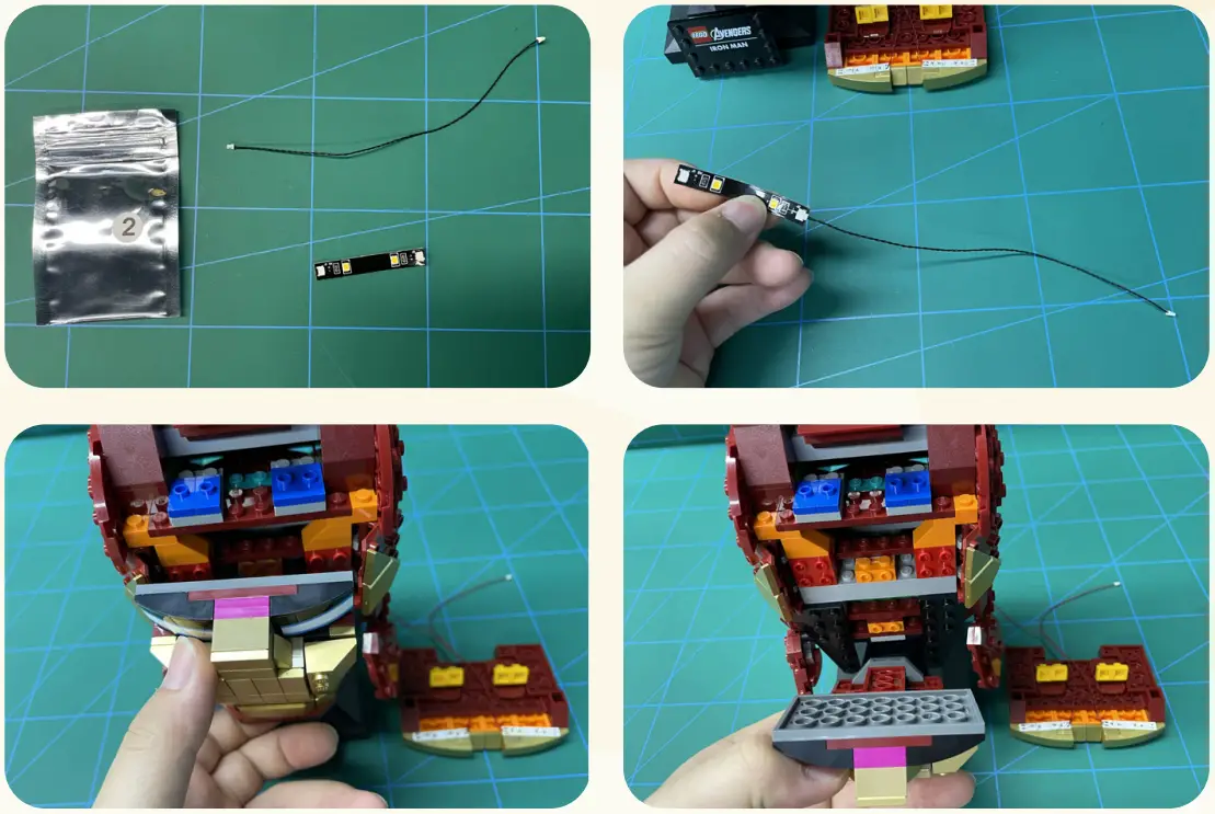 GAME OF BRICKS 76165 Light Kit for Iron Man Helmet - 2