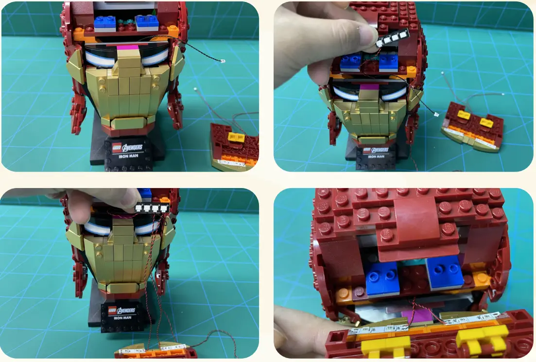GAME OF BRICKS 76165 Light Kit for Iron Man Helmet - 4