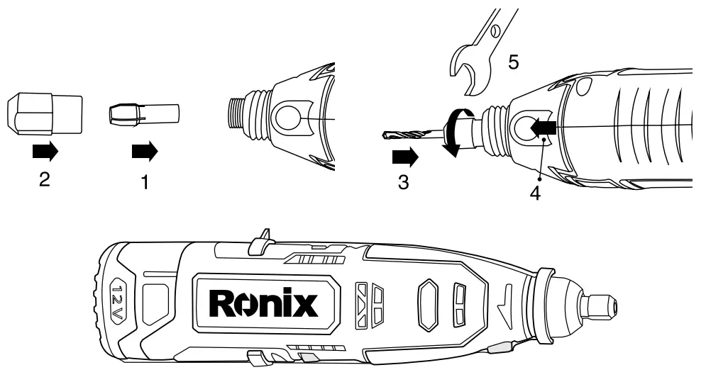 Ronix 8102K 12V Cordless Impact Drill Driver - fig