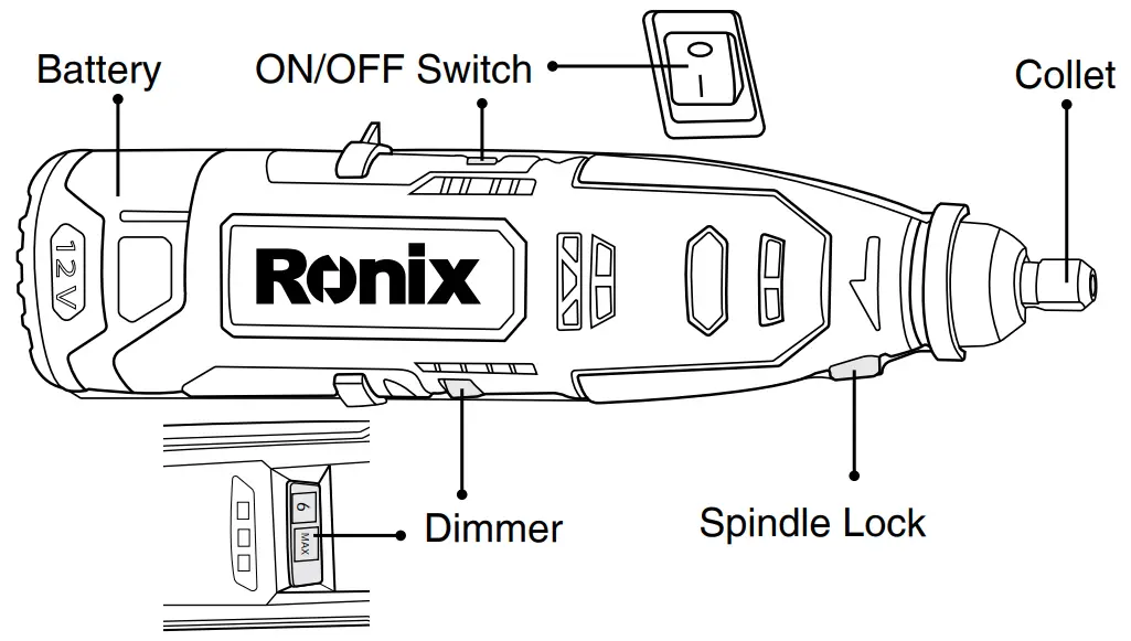 Ronix 8102K 12V Cordless Impact Drill Driver - icon 1