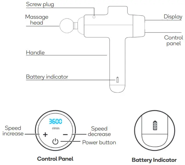 kogan KADPMSCMSGA Active Pro Deep Muscle Massage Gun -OVERVIEW