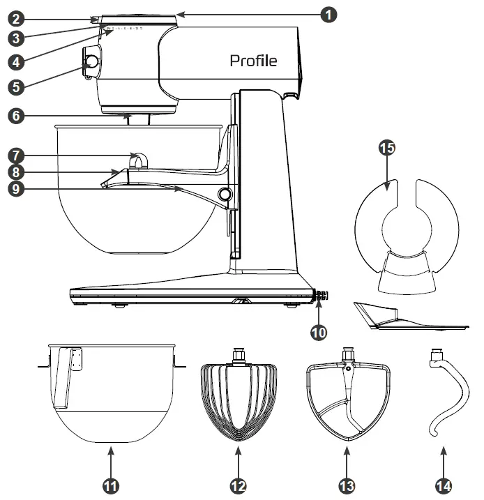 GE-Profile-P8MSASS6TBB-Auto-Sense-Smart-Mixer-fig-2