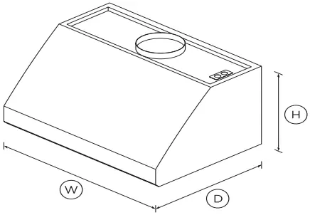 FISHER PAYKEL HCB36-6_N Wall Range Hood 36 Inch B