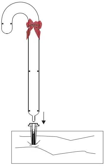 Lowe s 86501LO 3 Pack Incandescent Plug In Candy Cane Christmas Pathway Markers-fig3