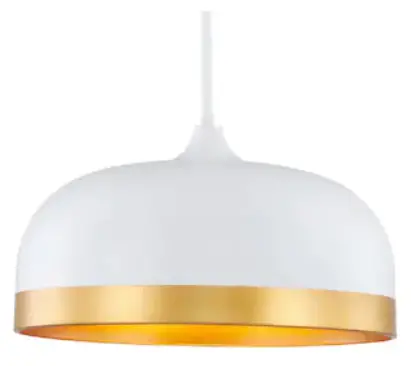Signature Hardware 479843 Korbel Matte White Modern-Contemporary Dome Pendant Light -PRODUCT-IMAGE