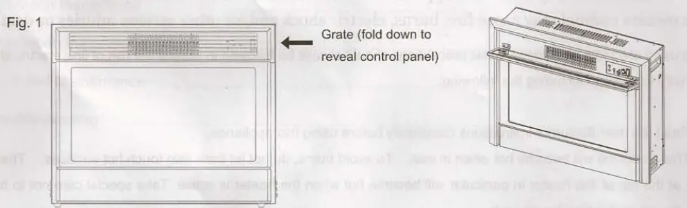 GREYSTONE F2609E 26in. Electric Fireplace - Fig 1
