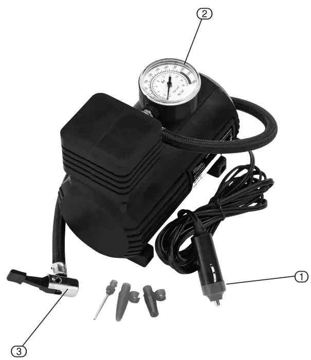 DRAPER 81023 12V Mini Analogue Air Compressor - DRAPER 81023 12V Mini Analogue Air Compressor