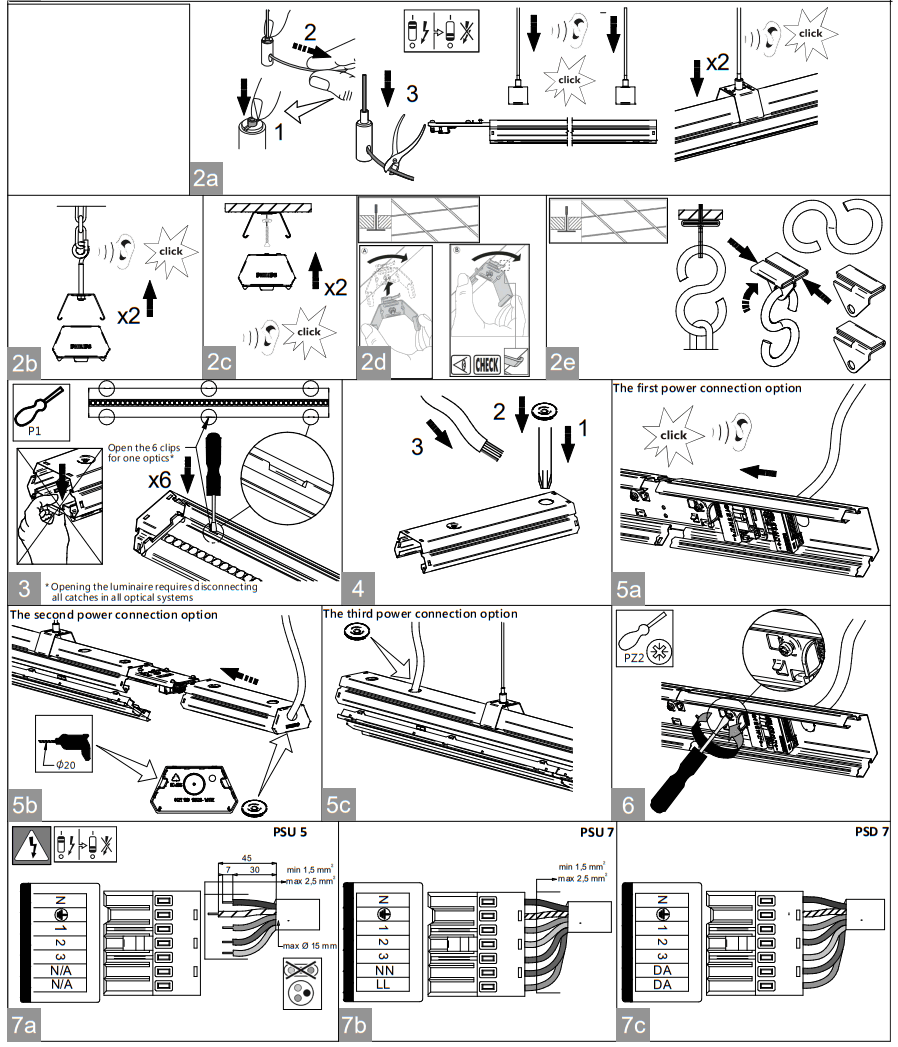 PHILIPS LL234X CoreLine Trunking Gen2 Ceiling Ligh - steps 1