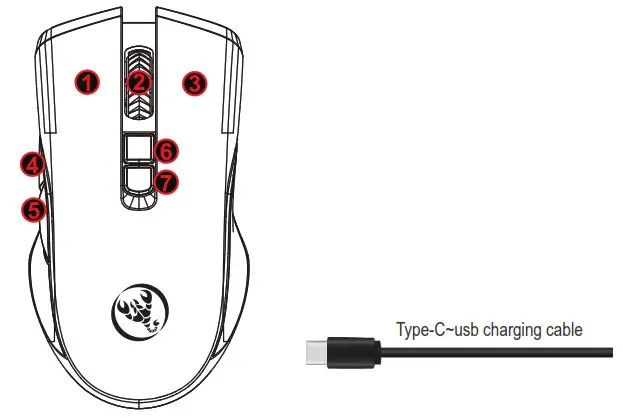 HXSJ T26 Wireless Charging Mouse - TECHNICAL PARAMETERS