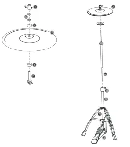 thomann Millenium MPS1000 E Drum Set - Hi-hat pad