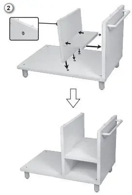 American Girl Dots and Blooms Changing Table with Storage fig 2