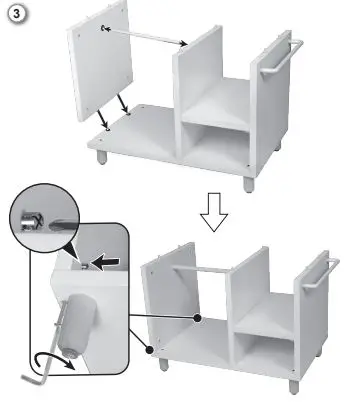 American Girl Dots and Blooms Changing Table with Storage fig 3