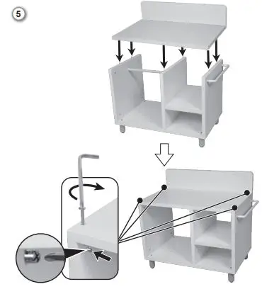 American Girl Dots and Blooms Changing Table with Storage fig 5