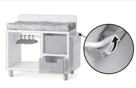 American Girl Dots and Blooms Changing Table with Storage fig 6