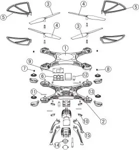 imperii 2.4G Drone Exploded View