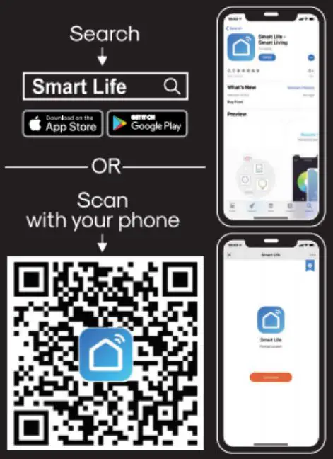 SVIVE Aurora LED Strip 5M Instruction Manual - Download the Smart Life app