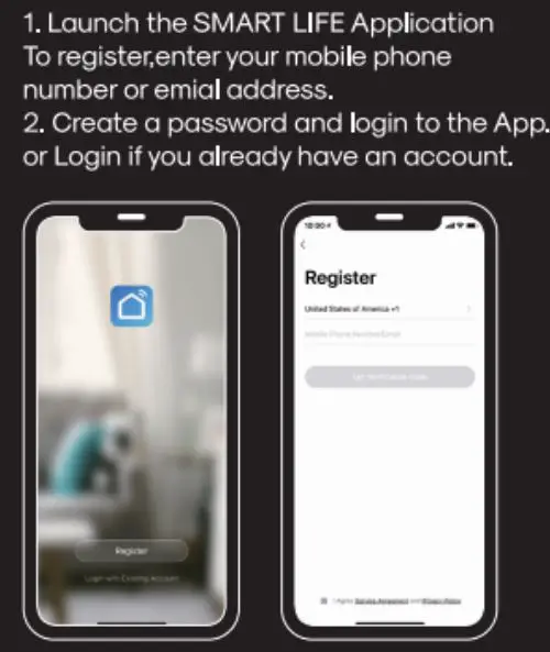 SVIVE Aurora LED Strip 5M Instruction Manual - Register Login