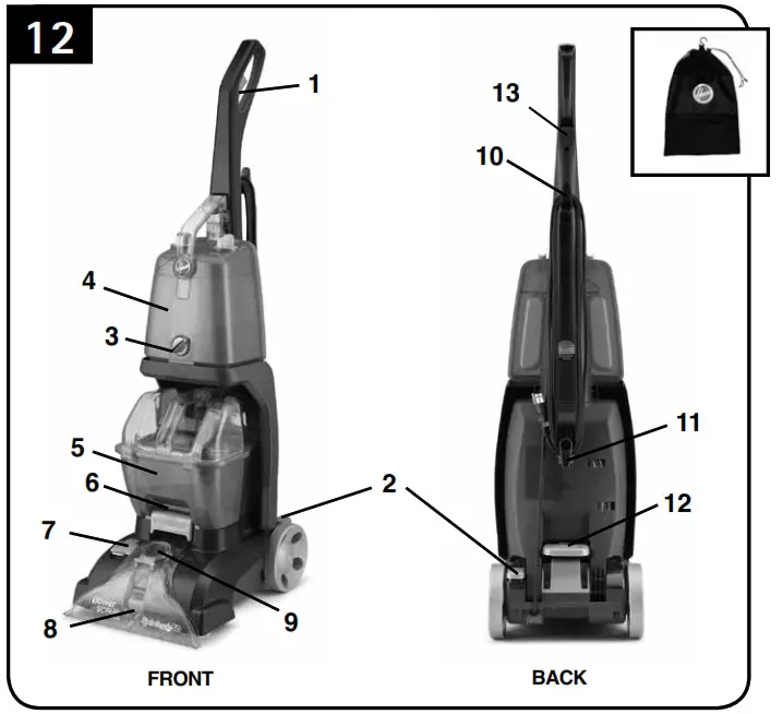 Hoover Power Scrub Carpet Washer Owner's - features