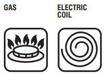 Tfal P26106 Pressure Cooker - heat sources