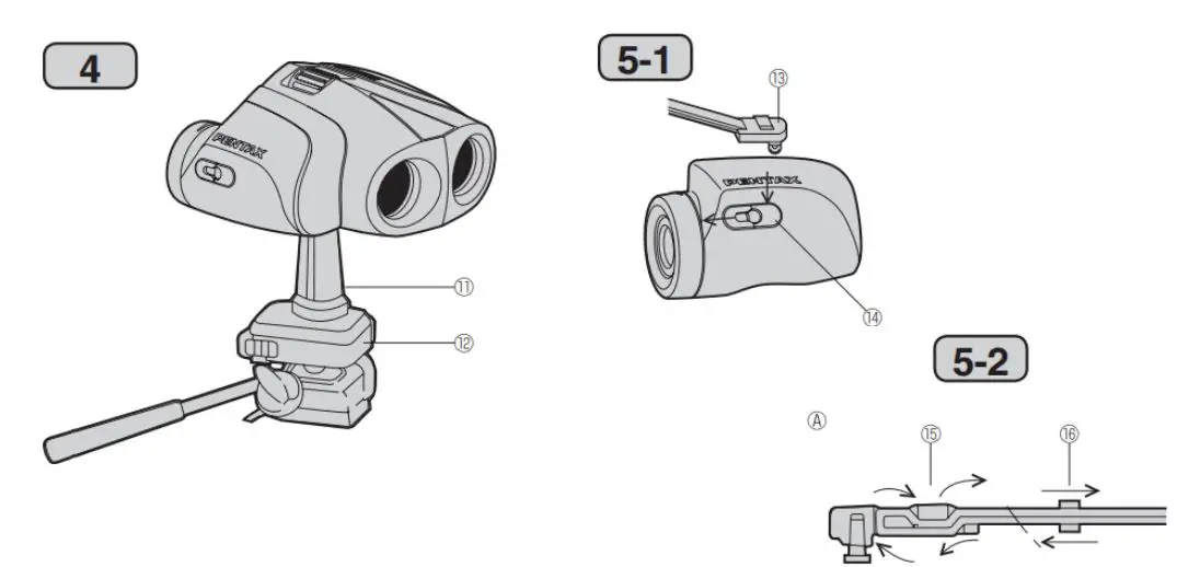 RICOH UP 10x25 and UP 8x25 WP Binoculars Owner's Manual - Installation 4,5