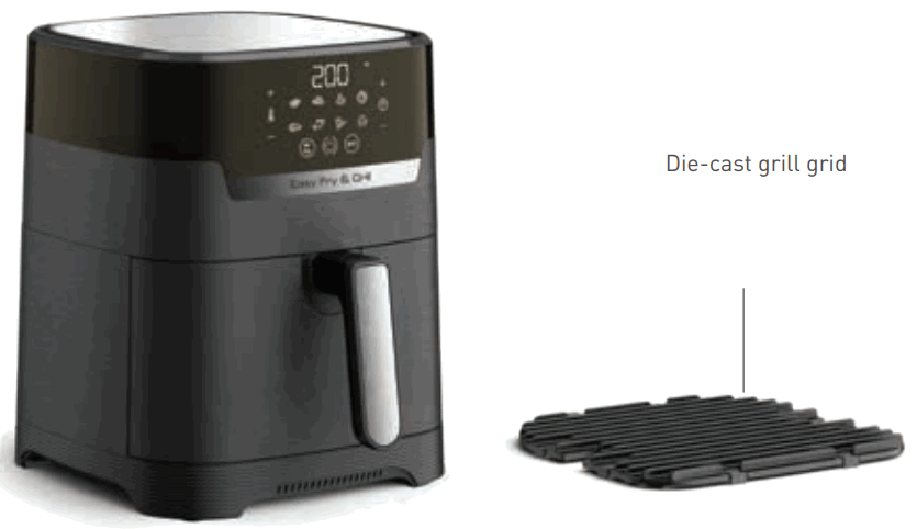 Tefal EY505 Easy Fry and Grill Precision Stainless Steel - Product Accessories