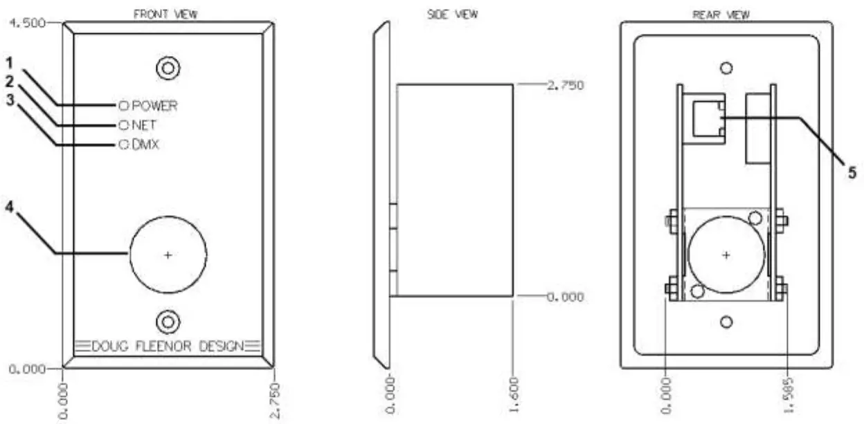 DOUG FLEENOR DESIGN NODE1 A Single Port NODE Ethernet to DMX Interface - Connections