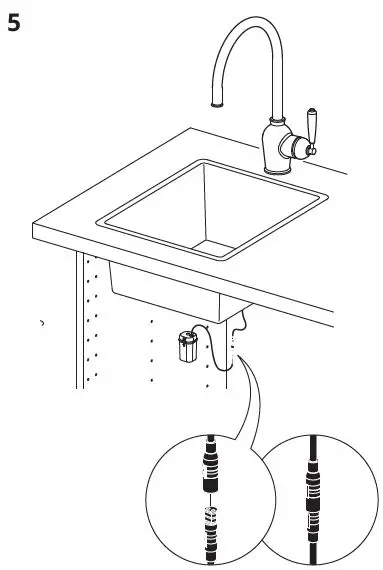 IKEA 303.419.03 INSJÖN Kitchen Mixer Tap with Sensor Instruction Fig10