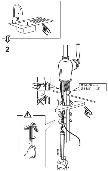 IKEA 303.419.03 INSJÖN Kitchen Mixer Tap with Sensor Instruction Fig6