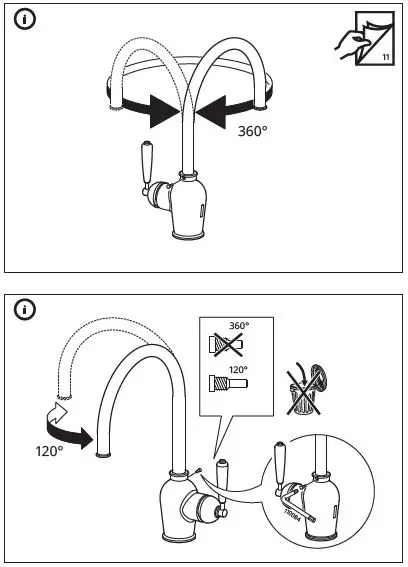 IKEA 303.419.03 INSJÖN Kitchen Mixer Tap with Sensor Instruction Fig7