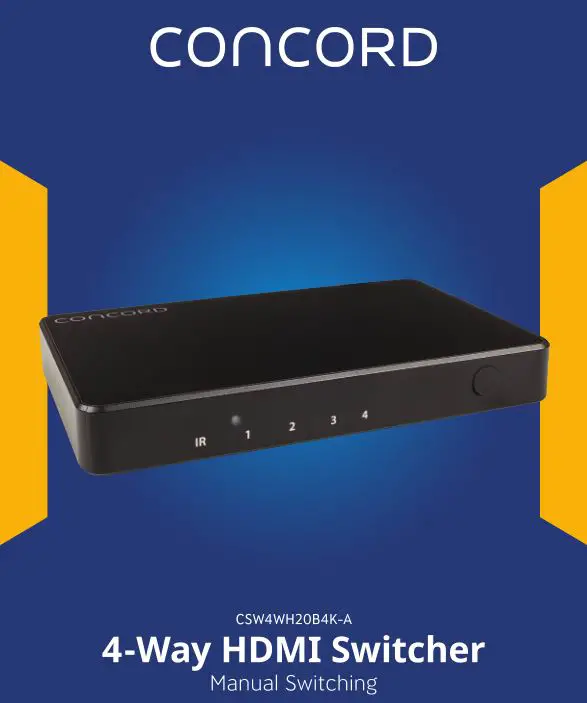 CONCORD 4-Way HDMI Switcher User Manual