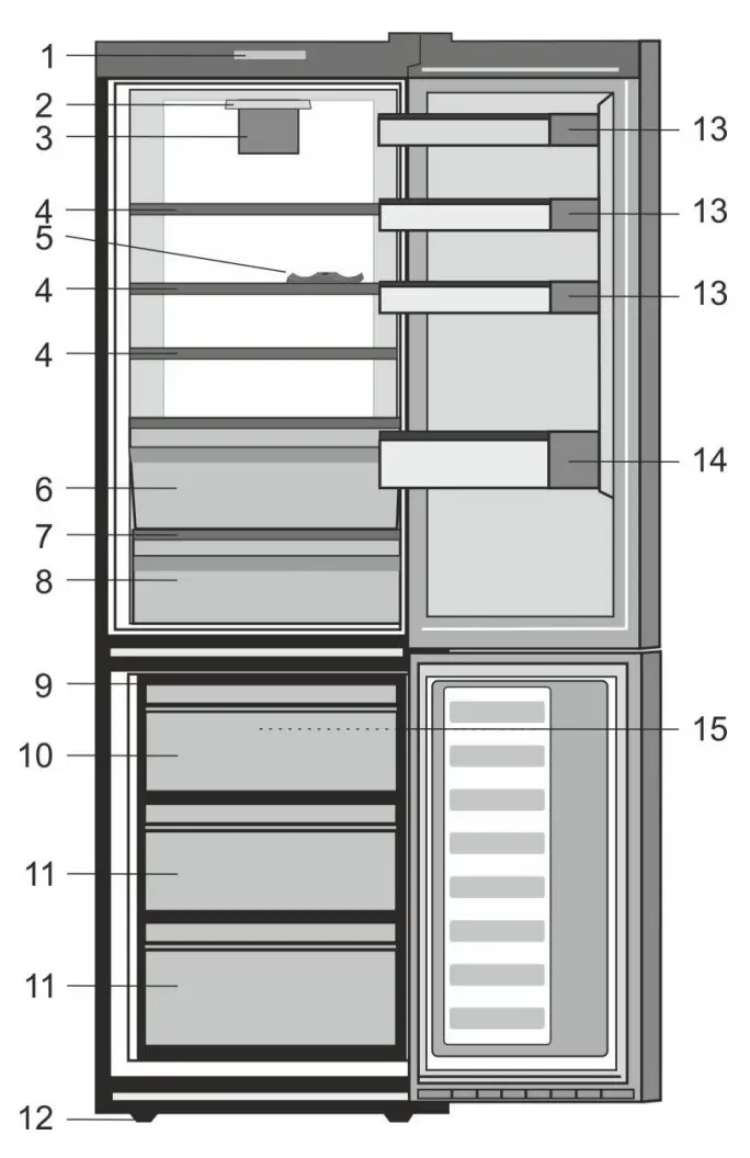 beko RCNA406I40WN Refrigerator and Freezer - fig
