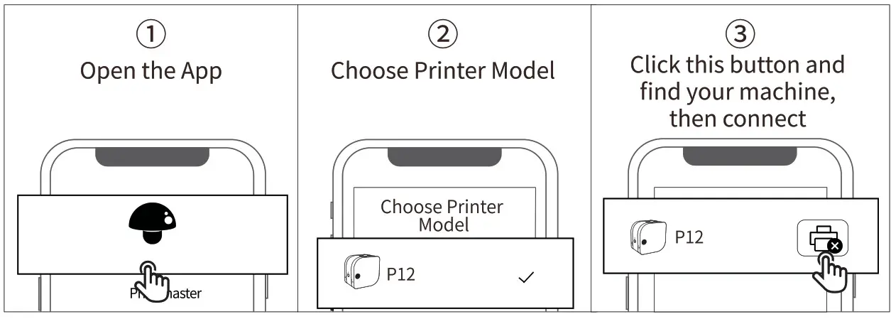 QUIN P12 Wireless Label Printer - app1