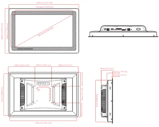 innon TPC156 A100 15 6 Inch Touch Pane - Original