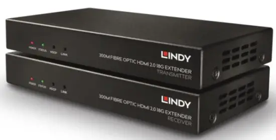 LINDY 38174 300m Fibre Optic HDMI 2 0 18G and IR Extender
