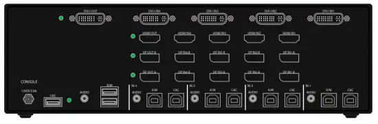 IPGARD SA DPH-4Q P Advanced 4 Port DVI HDMI DP Secure KVM Switch