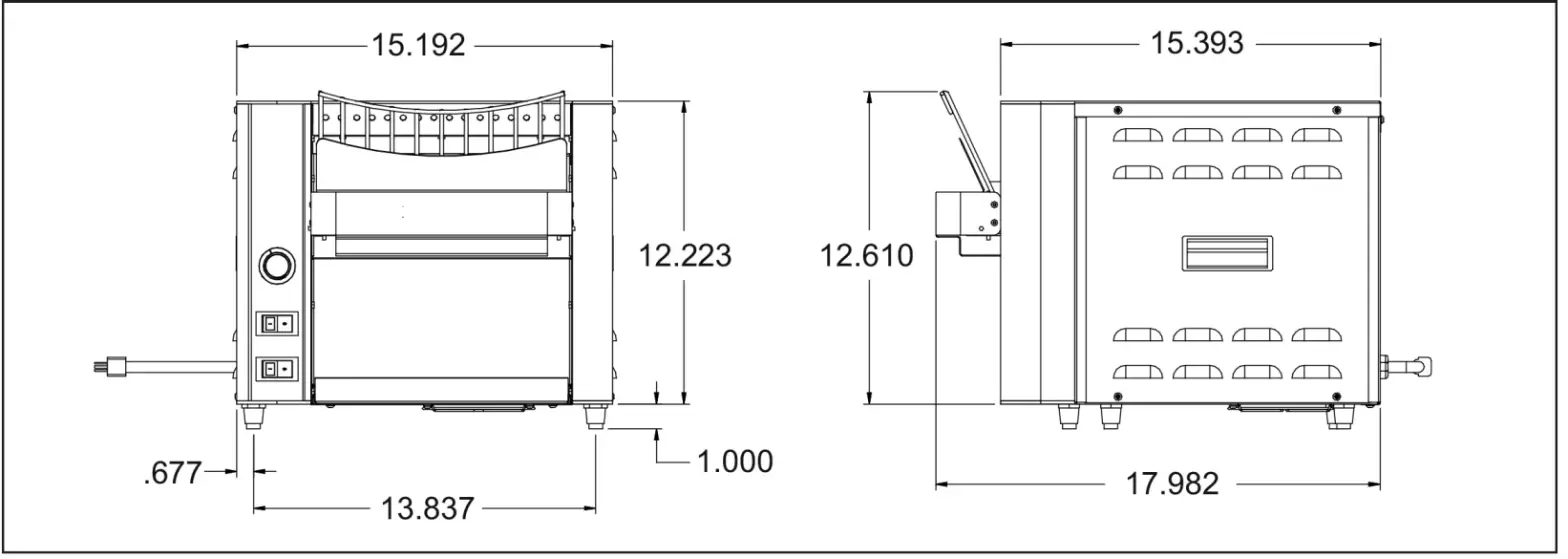 APW Wyott XTREME 1 Radiant Conveyor Toaster - Fig 1