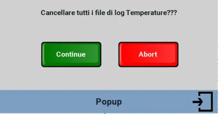 Dantherm SM 4.0 10 Inch Display User Manual - Icon for deleting log files stored in ram