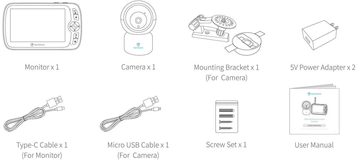 HeimVision Soothe 3 Video Monitoring System - list