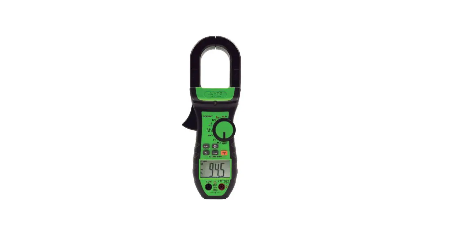Kps Dcm3500t Trms Clamp Meter 1000a Ac With Temperature Instruction Manual